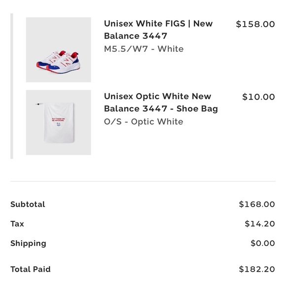 NEW Unisex FIGS New Balance 3447 M5.5/W7 - Picture 3 of 3